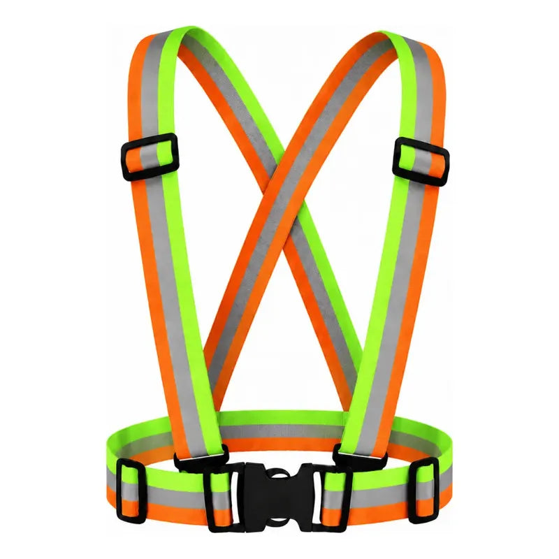 Arnes De Seguridad Reflectante Chaleco Ajustable Adulto Vial Ajustable Naranja/amariilo