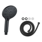 Cabezal Para Ducha Filtrador + Manguera Flexible Negro Negro Mate