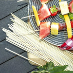 X100 Brochetas De Madera Bambú Brochetas Barbacoa 40 Cm Madera Liso