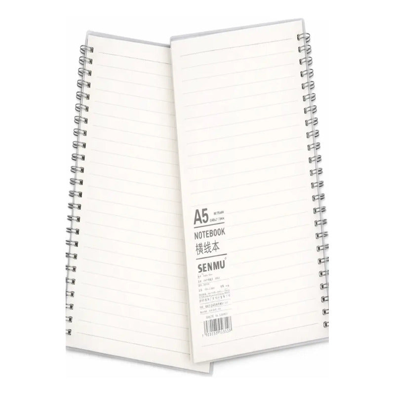 X9 Cuadernos Universitarios 100 Hojas 7mm Tapa Dura Línea Transparente