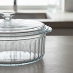 Fuente De Vidrio Ovalada Para Hornear Con Tapa 2,8 Litros Transparente