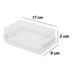 Caja De Corte Mantequillera De Mantequilla Sellada Con Tapa Blanco-transparente