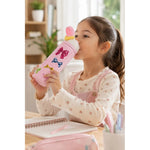 Botella Infantil Termica Boquilla Antigoteo Con Agarre 950ml Rosa Lazos