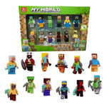 Set De 12 Figuras Minecraft Accesorios  De Bloques Infantil