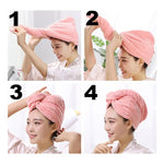 X6 Toalla Para Pelo Turbante Microfibra Para Secar Cabello Variados Lisa