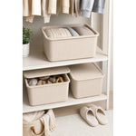 X3 Caja Cesta Organizadora Plastica Con Tapa Apilable 14ltrs