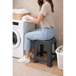 Pack De 3 Pisos Plastico Taburete Cuadrado Banco Silla 46cm