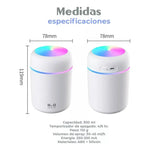 Difusor Aroma Luz Led 300 Ml Humificador Aceites En Aire Color Blanco