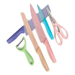 De Cuchillos Acero Inoxidable Juego 6 Piezas Cocina Color
