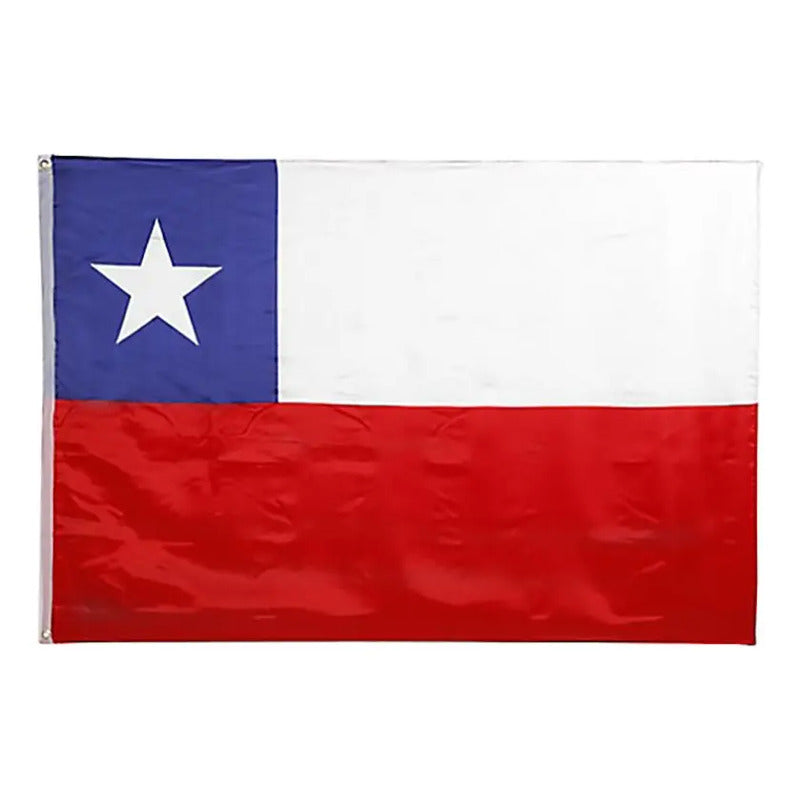 Bandera De Chile Para Celebrar Fechas Patrias 120 X 180 Cm
