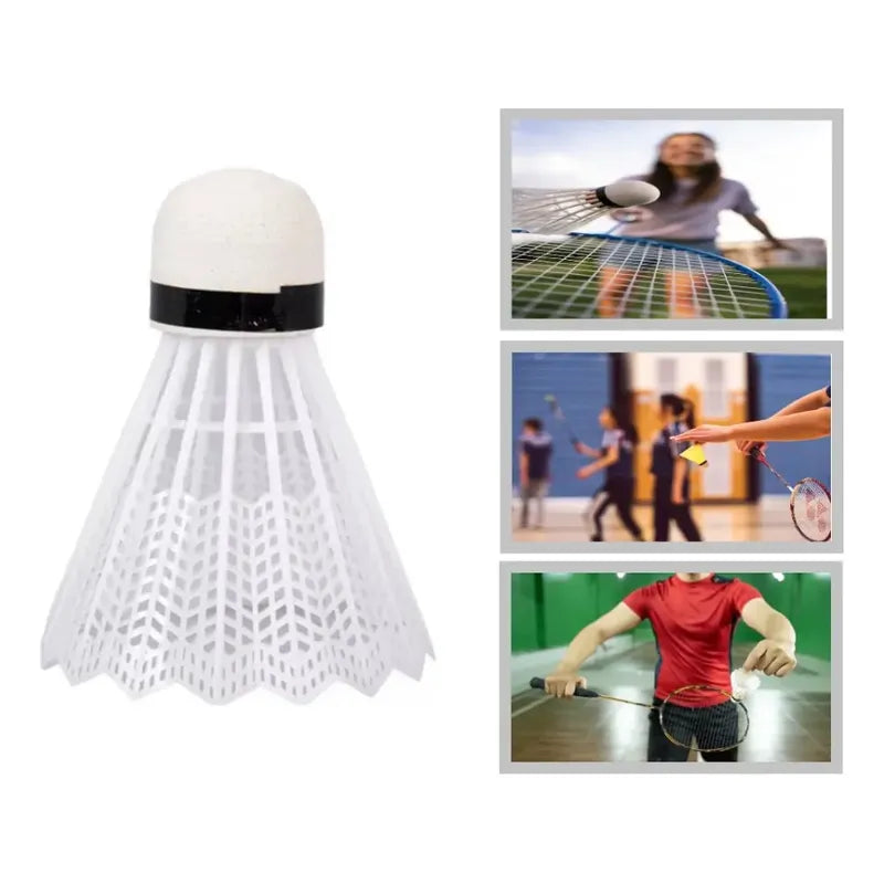Set De 3 Plumillas Plásticas De  Bádminton Futbol Blanca