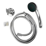 Kit De Ducha Teléfono Manguera Soporte Cromado Acero Inox Cromado