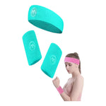 Set De Banda + Muñequera Deportiva Absorbente Sudor Unisex