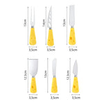 De 6 Piezas Cuchillos Para Queso Acero Inoxidable Diseño Set