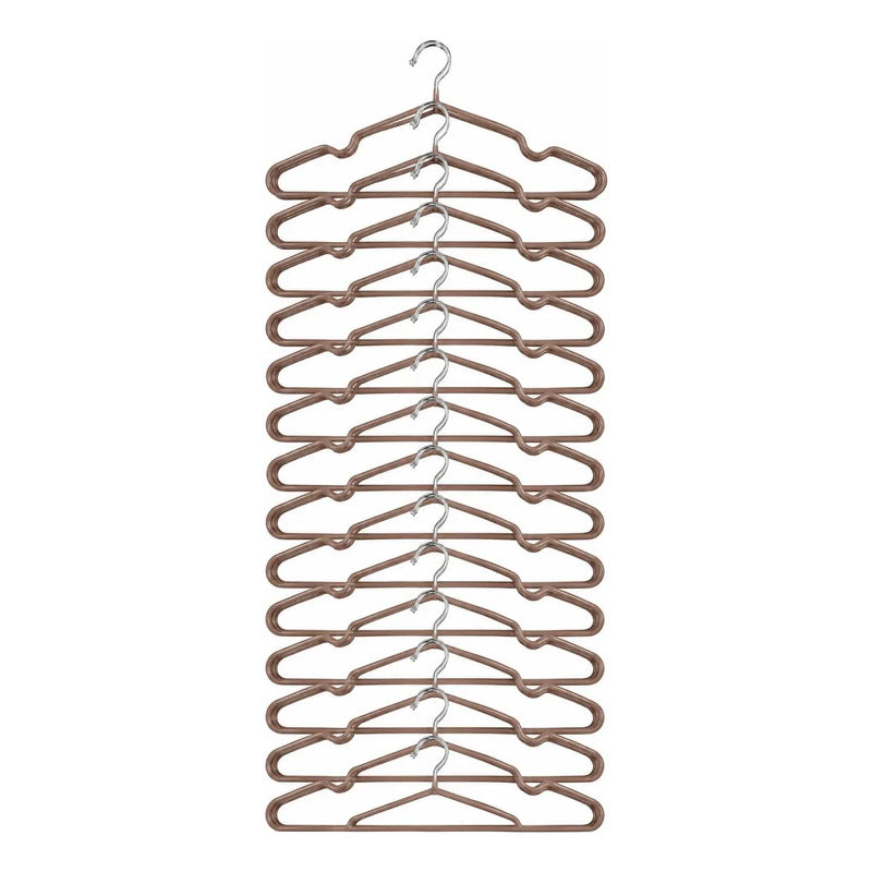 X30 Perchero Metalico Infantil Organizador Para Ropa Bebe Marrón Oscuro