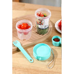 Contenedor De Comida Aderezo Ensalada Tarro Hermético 500ml