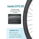 X2 Neumaticos + Camaras Bicicleta Aro 24x2.125 Caluga Gruesa Negro