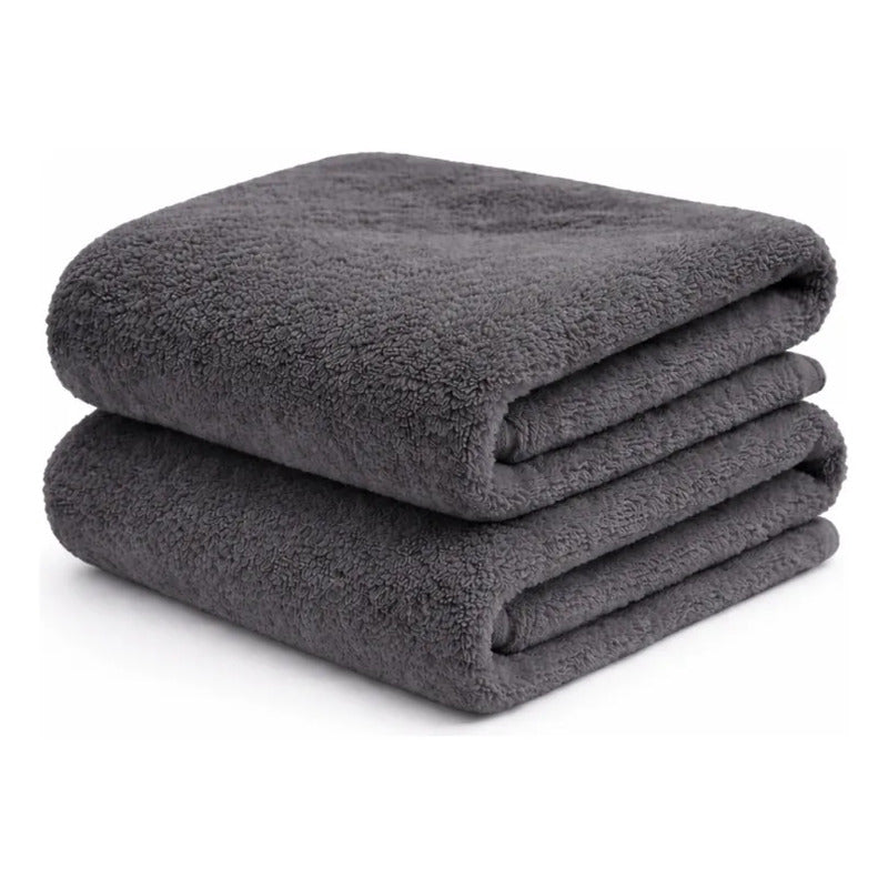 Toalla De Baño Microfibra Alta Absorcion Secado Rapido Gris
