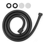 X3 Manguera Flexible Negro Repuesto Ducha Extensible 1,5mtrs Negro