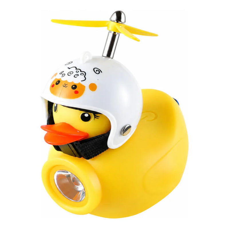 Luz Para Bicicleta Recargable Bocina Pato Amarillo Linterna Surtido