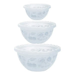3 Recipiente De Ensalada Bowl Redondo Plastico Multiuso