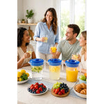 X2 Jarro 2 Litros Plastico Con Tapa Jarra Para Jugo Agua Surtidos