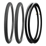 X2 Neumáticos + 2 Camaras Bicicleta Aro 26 X 2.125 Plegables Neumático Negro Mtb 26