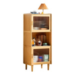 Estante Gabinete De Bambu Para Hogar De 3 Niveles 50x130 Cm Madera Claro