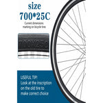 Neumatico Bicicleta Aro 700x25c Plegables Repuesto Llanta Negro