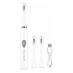 Cepillo De Dientes Electrico Recargable Usb + 2 Repuestos