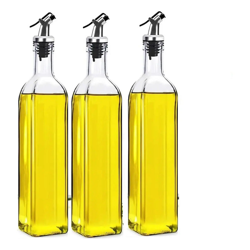 Botella Dispensadora Aceite Vino Especias Con Tapón 500ml X3
