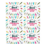 X6 Block De Dibujo Medium 99 1/8 Escolar 20 Hoja 140 Gramos
