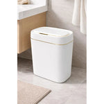Basurero Automatico Con Sensor De Movimiento Blanco Papelera Blanco