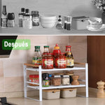 X2 Organizador Repisa Cocina Gabinetes Repisa Doble 34x21x38