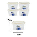 Set De 4 Taper Hermetico Contenedore Cuadrado Alimento 650ml