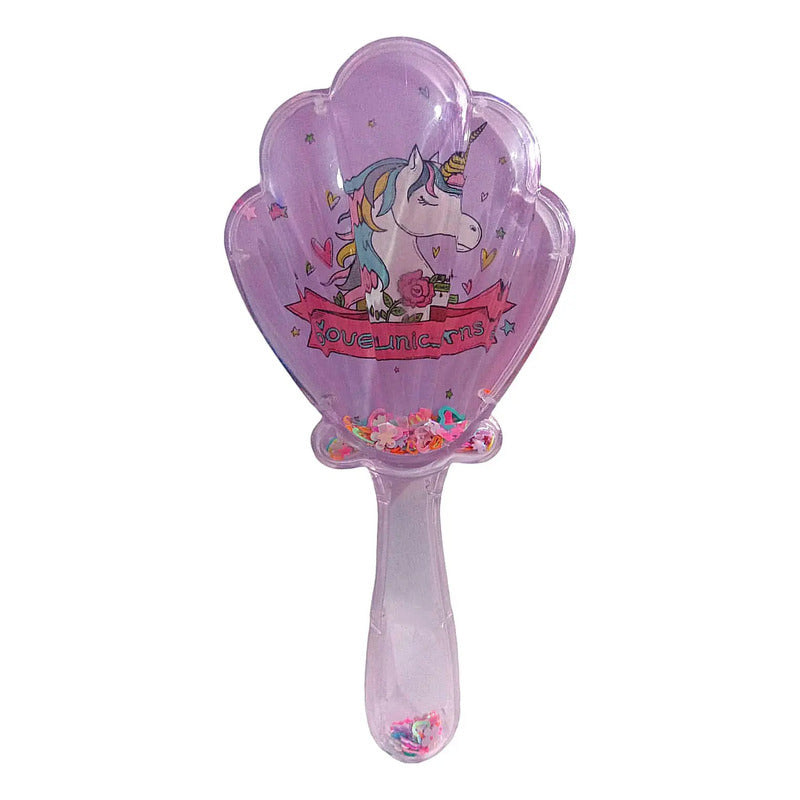 Cepillo Desenredante De Cabello Para Niñas Glitter Kawaii