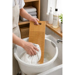 Tabla De Lavado De Ropa A Mano De Bambú Domestica Multiuso Rectangular Madera