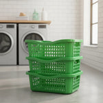 3 Cestas Apilables Organizadoras Anidable De 4 Litros Verde