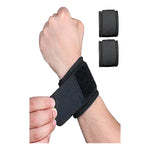 X2 Muñequeras Deportivas Ajustables Deporte Crossfit, Gym Negro