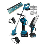 Set De Podar Orilladora Motosierra Tijera Inalambrica Cesped