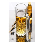 Set De 2 Vasos De Vidrio Cervecero Vaso Shopero De 500 Ml Transparente