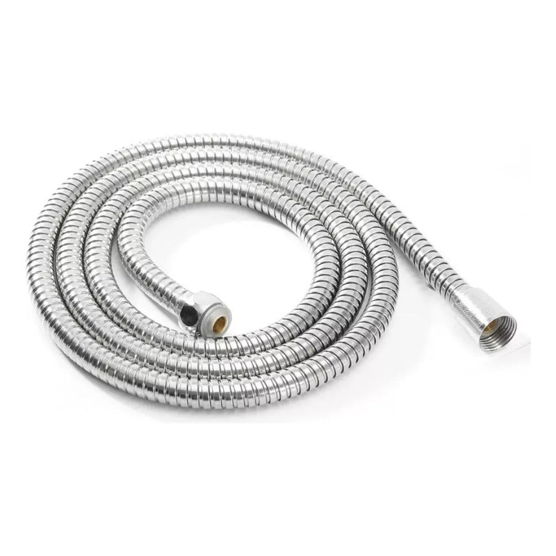 Manguera Ducha Flexible 2m Metal Cromado Plateado