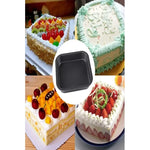 Molde Antiadherente Cuadrado Para Hornear Pasteles 25cm Negro