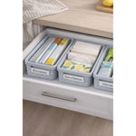 X3caja Organizadora Canasto Plastico Rattan Con Tapa 23x31cm