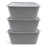 X3 Caja Cesta Organizadora Plastica Con Tapa Apilable 14ltrs