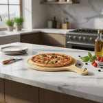 Tabla Para Picar Pizza De Bambu Con Mango Pizzera 45x32cm