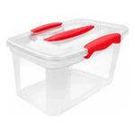 X5 Caja Organizadora 6 Litros Transparente Plastica Con Tapa