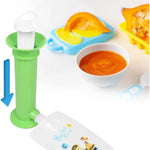 X4 Bolsas Y Dispensador De Alimentos Para Bebes Reutilizable