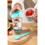 Contenedor De Comida Aderezo Ensalada Tarro Hermético 500ml