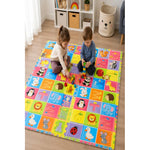 Alfombra Infantil De Letras Animales Y Frutas En Goma Eva Colorido Abecedario Numero Frutas